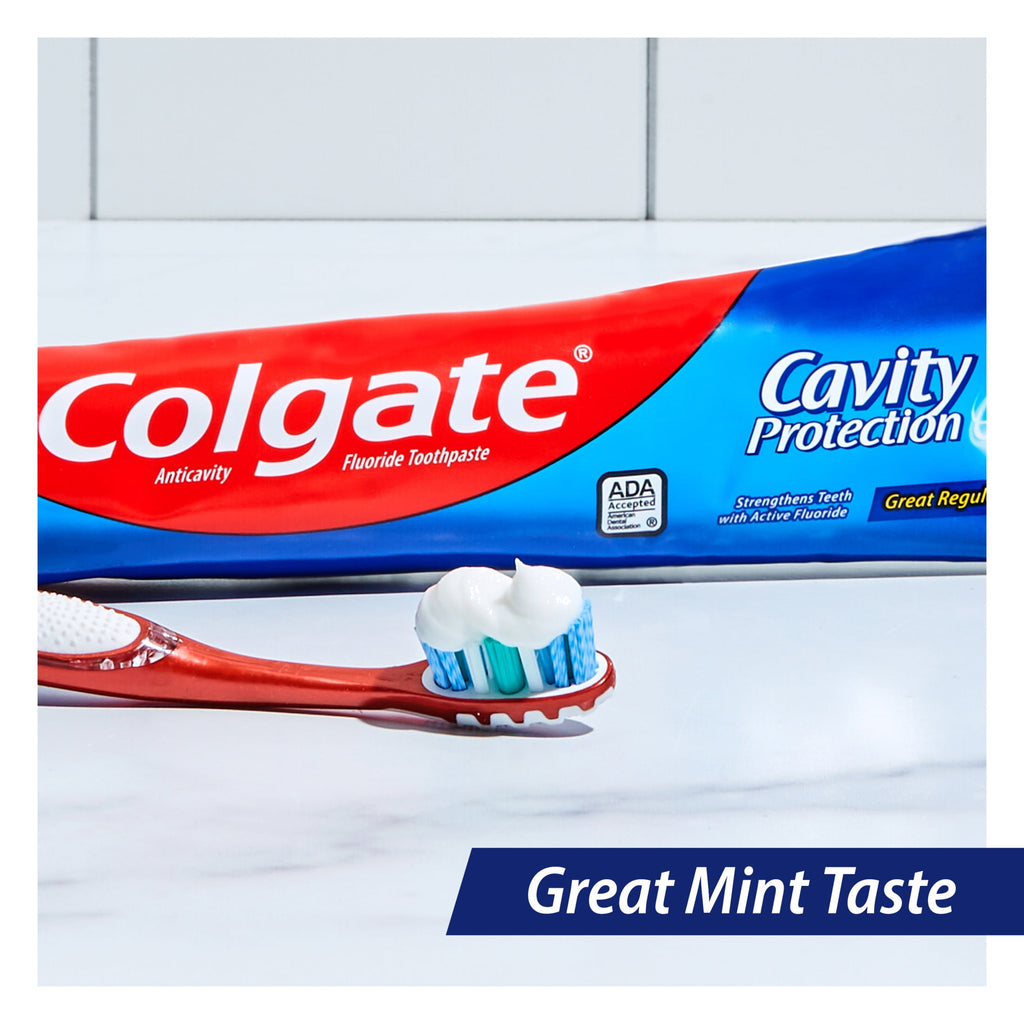 Colgate Cavity Protection Fluoride Toothpaste, Great Regular Mint Flavor, 6 oz