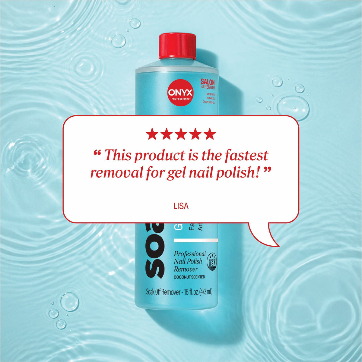 ONYX Professional Soak Off Gel Nail Polish Remover 16 fl oz