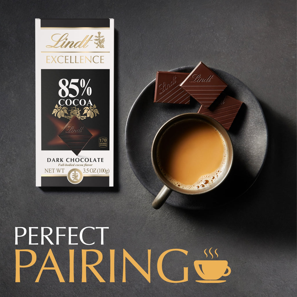 Lindt Excellence 85% Cocoa Dark Chocolate Candy Bar, 3.5 oz, Bar