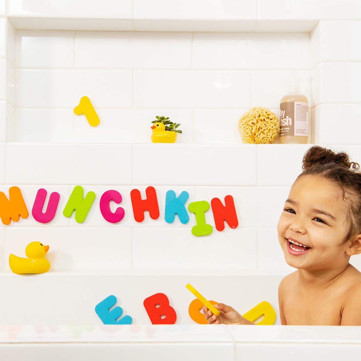 Munchkin® Learn™ Letters and Numbers Toddler Bath Toy, Non-Toxic, Multi-Color, Unisex, 36 Count