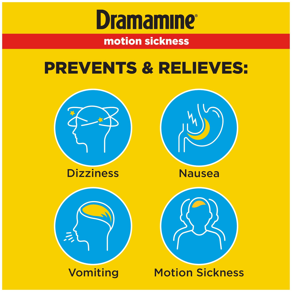 Dramamine Original, Motion Sickness Relief, Sensitive Stomach, 36 Count