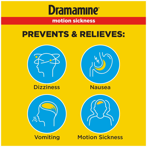 Dramamine Original, Motion Sickness Relief, Sensitive Stomach, 36 Count