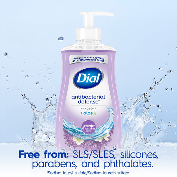 Dial Antibacterial Defense Lavender & Jasmine Liquid Hand Soap, 11 fl oz