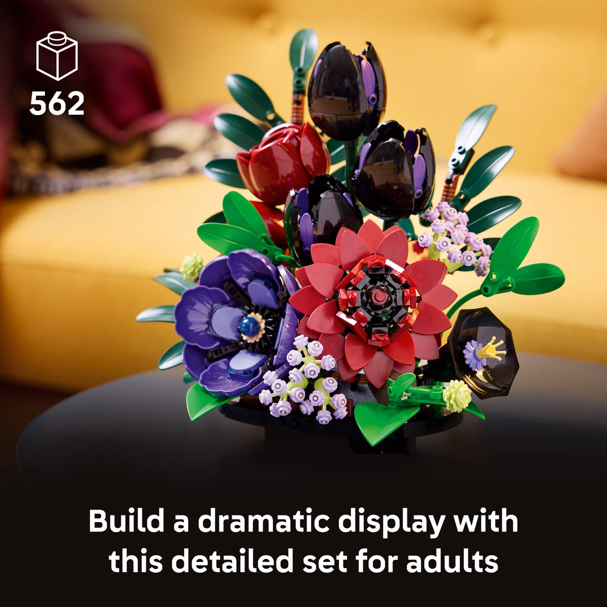 LEGO Botanicals Dark Flower Arrangement Building Set for Adults 11513