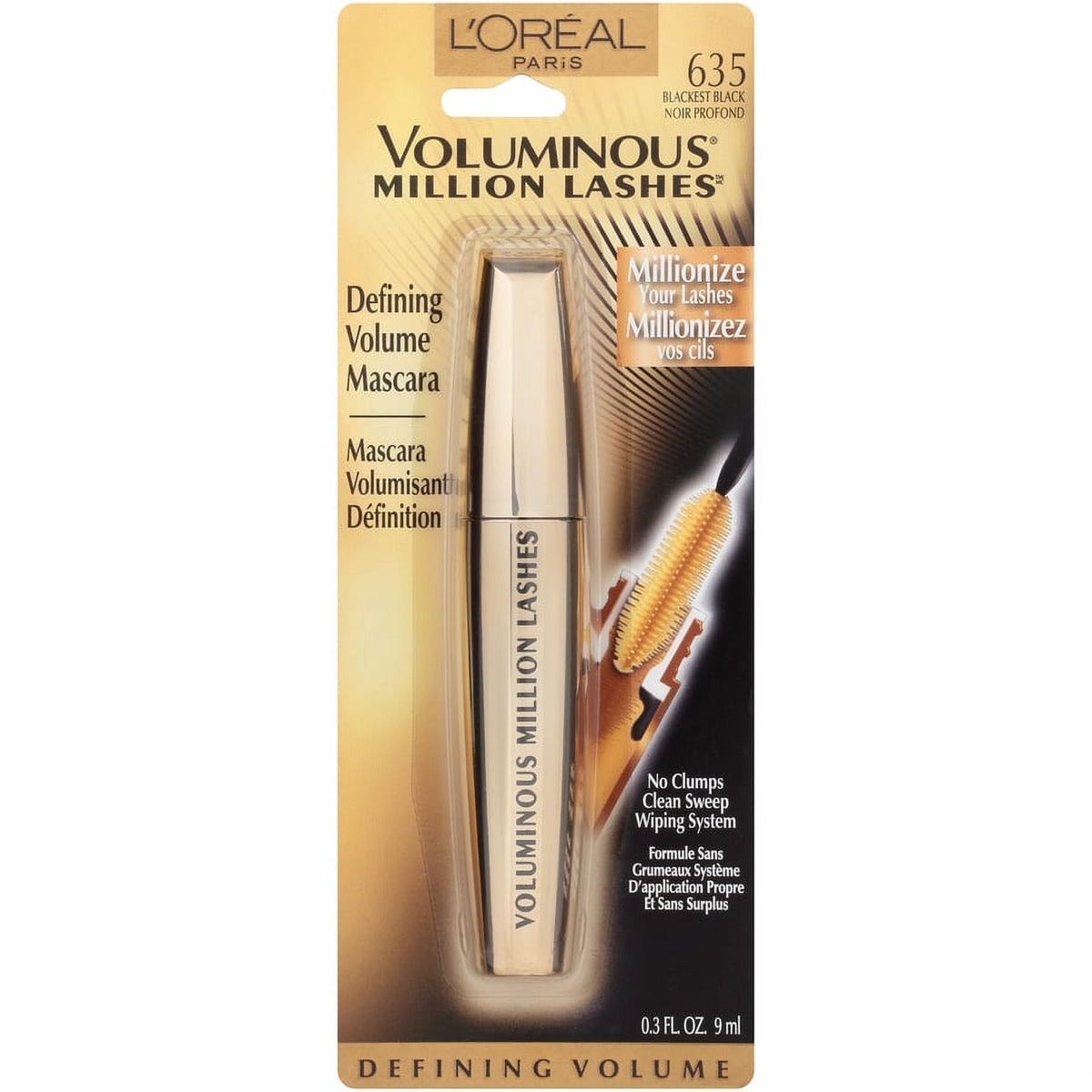 L'Oreal Paris Voluminous Defining Volume Mascara, Blackest Black