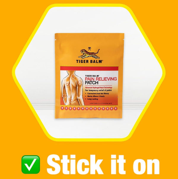 Tiger Balm Pain Relieving Patch, 5 Count, Relieves Backaches, Strains, Sore Muscles, and Sprains
