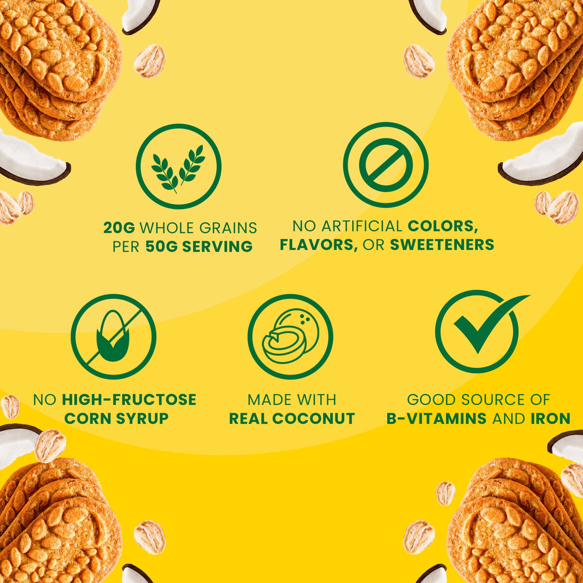 belVita Breakfast Bars Biscuits, Toasted Coconut, 5 Packs (4 Biscuits Per Pack)