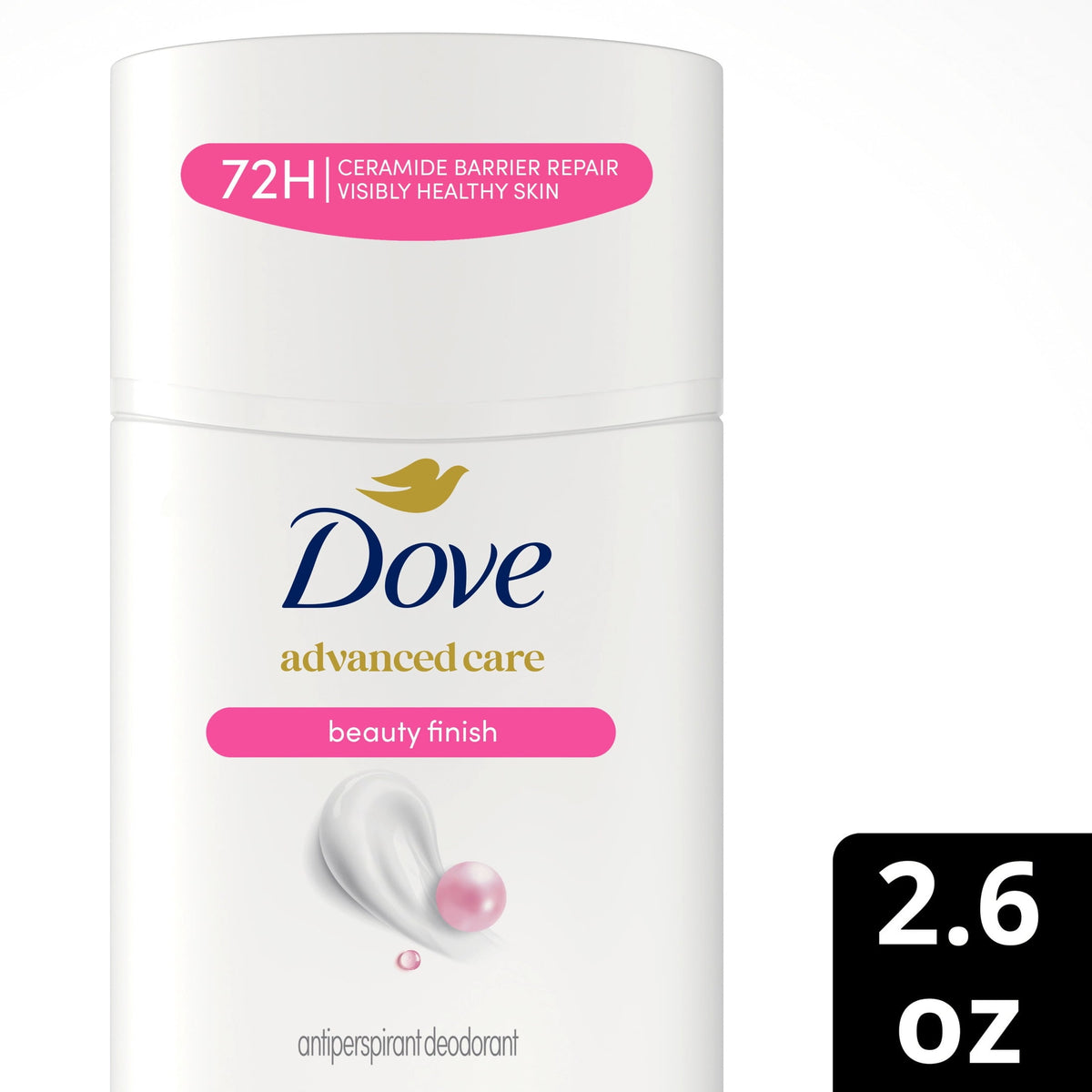Dove Advanced Care Antiperspirant Deodorant Stick for Helping Repair Skin Barrier After Shaving, Beauty Finish with 72-Hour Sweat & Odor Protection