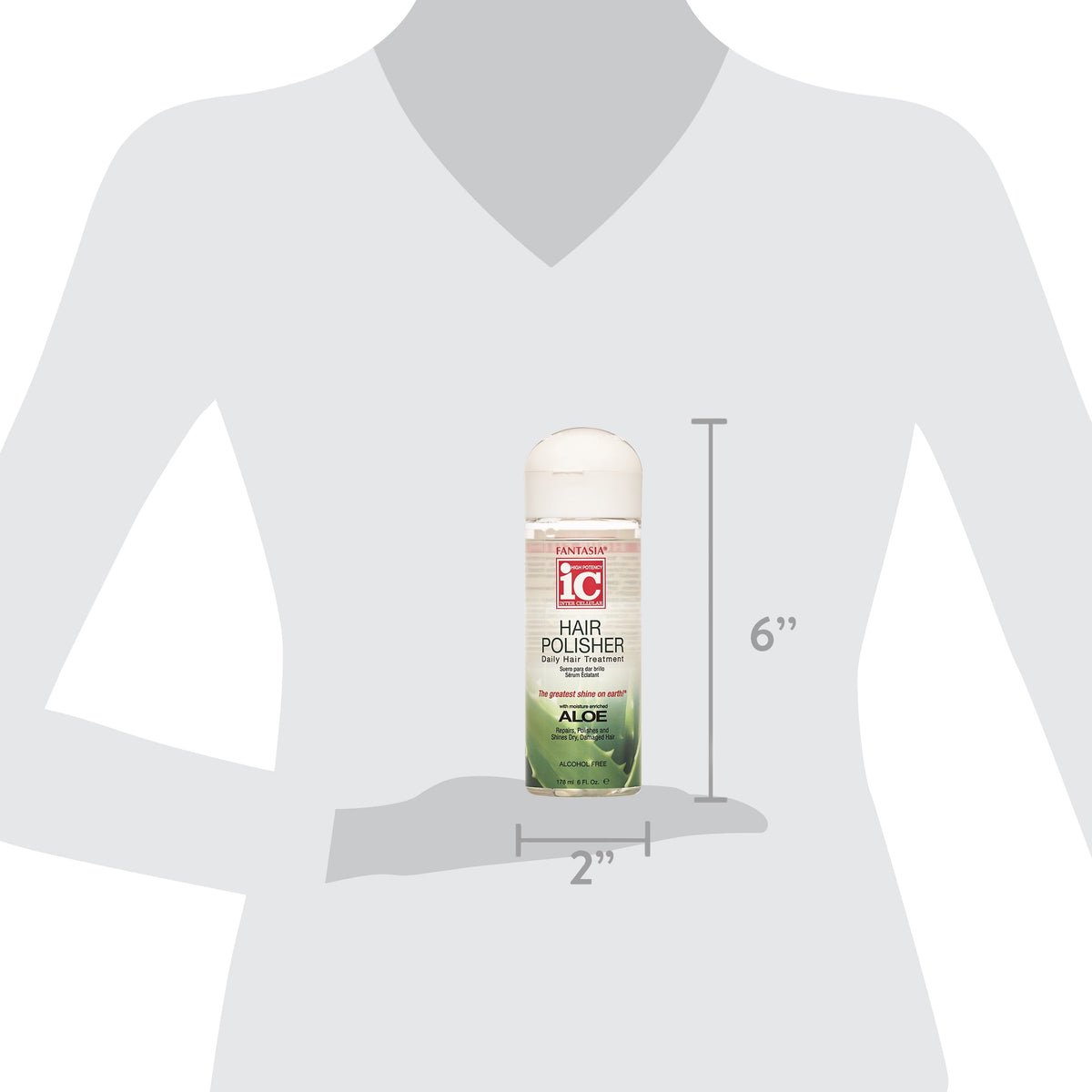 Fantasia High Potency IC Hair Polisher, Aloe Enriched 6 oz. All Hair Types