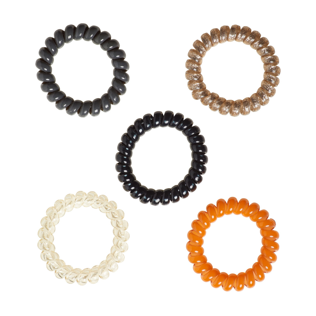 Goody Ouchless Jelly Band Coil, Small Ponytail Holders, Assorted Colors, 5 Ct