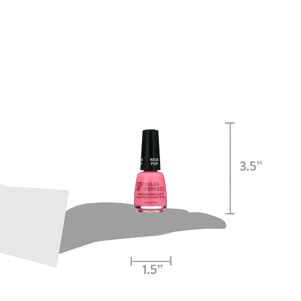 Salon Perfect Nail Polish, Hot Pink Shimmer, Wrapped Around my Pinky 516, 0.5 fl oz