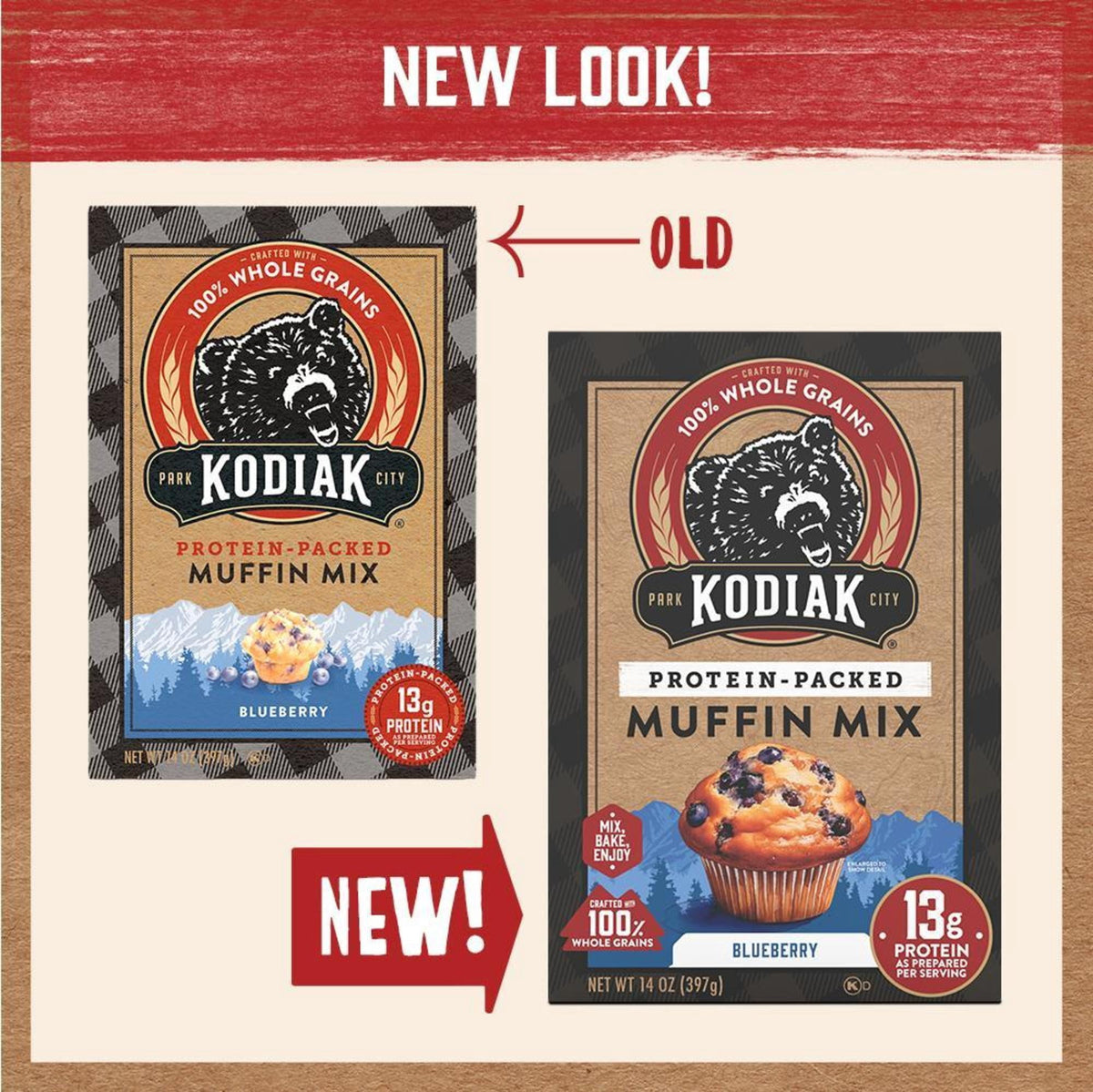Kodiak Protein-Packed Blueberry Muffin Mix, 14 oz Box