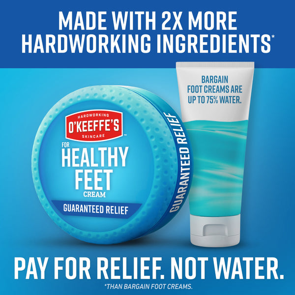 O'Keeffe's Healthy Feet Cream for Extremely Dry, Cracked Skin 2.7 oz Jar