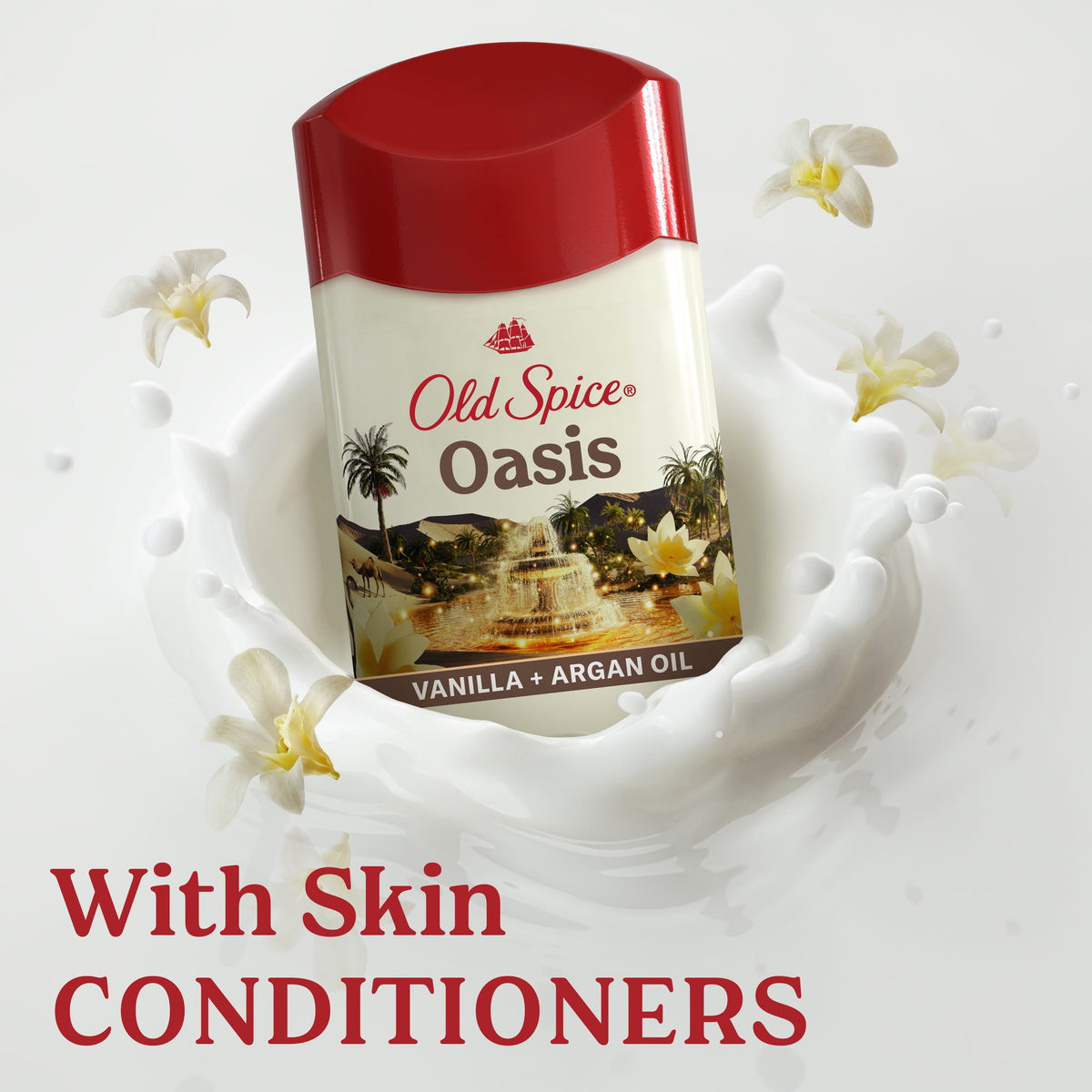Old Spice Men's Antiperspirant Deodorant, Invisible Solid Stick, Oasis with Vanilla, 2.6 oz