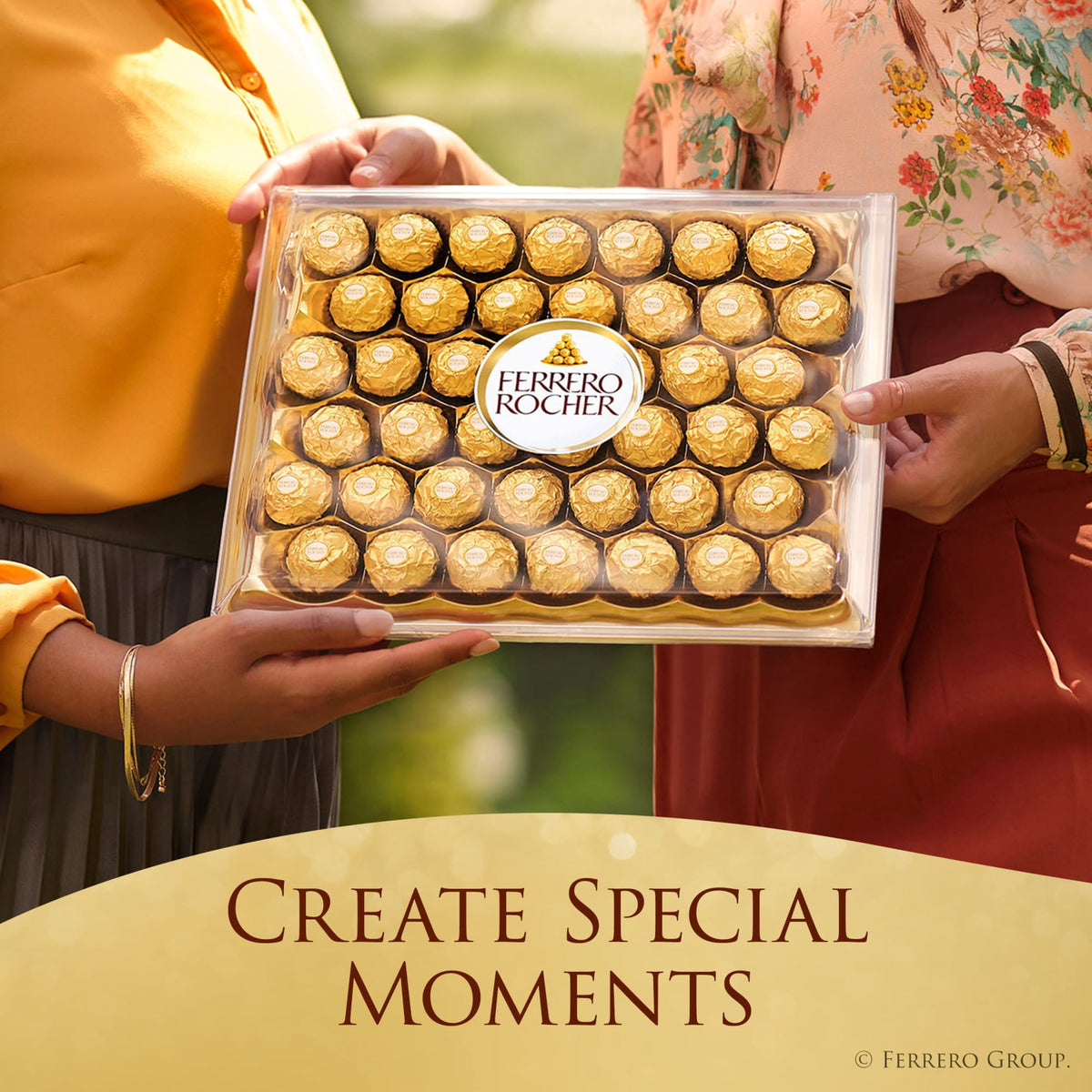 Ferrero Rocher Gourmet Hazelnut Milk Chocolate Gift Box, 8 Individually Wrapped Chocolates, 3.5 oz
