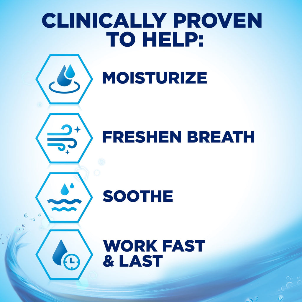 Biotene Moisturizing Dry Mouth Oral Rinse Mouthwash, Fresh Mint, 33.8 Fl Oz, for Children and Adults