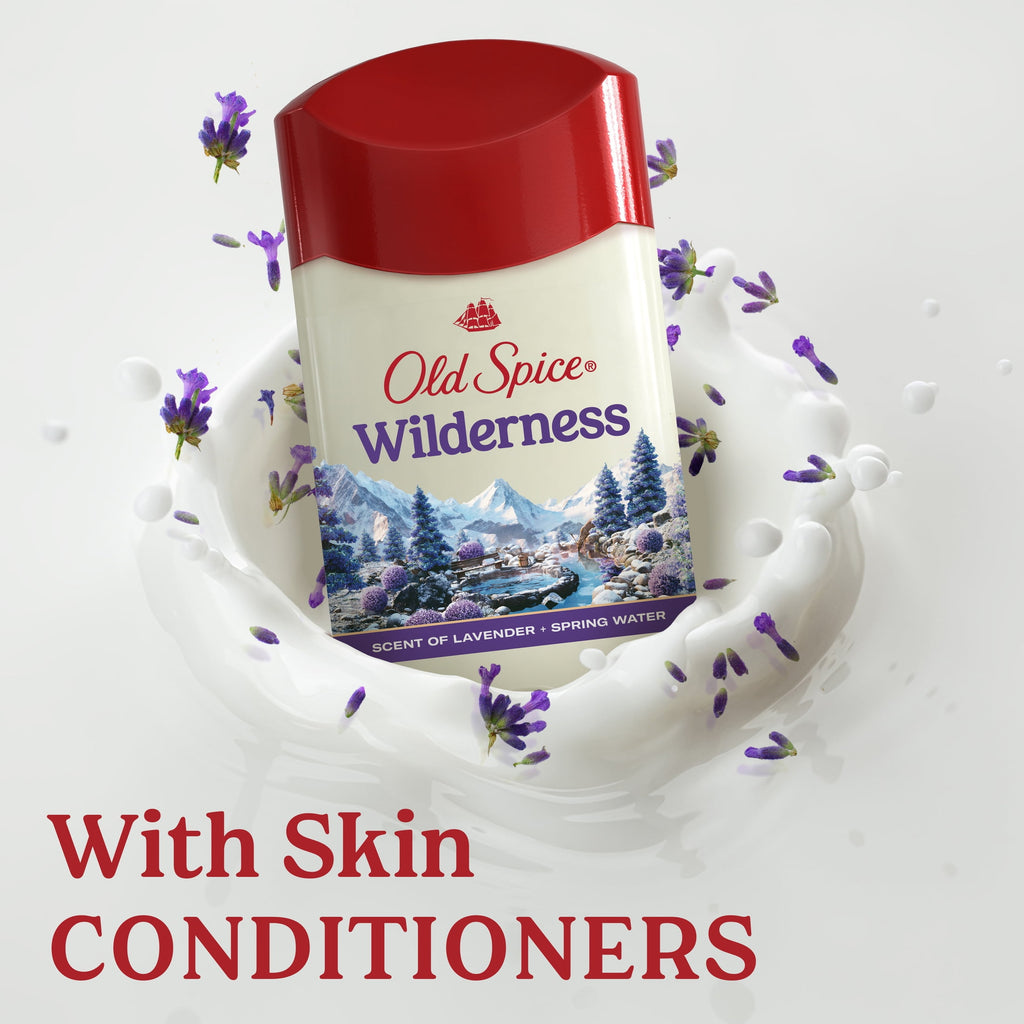 Old Spice Men's Antiperspirant Deodorant, Invisible Solid Stick, Wilderness with Lavender, 2.6 oz