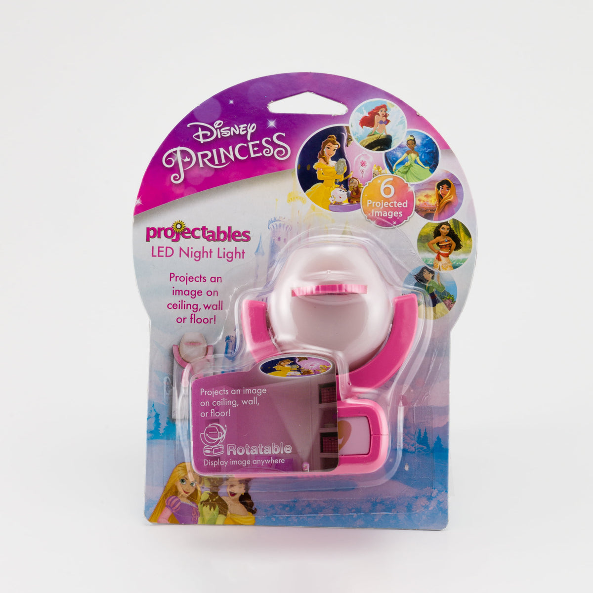 Projectables Disney Princesses 6-Image Plug-in LED Night Light, Light Sensing, 11738