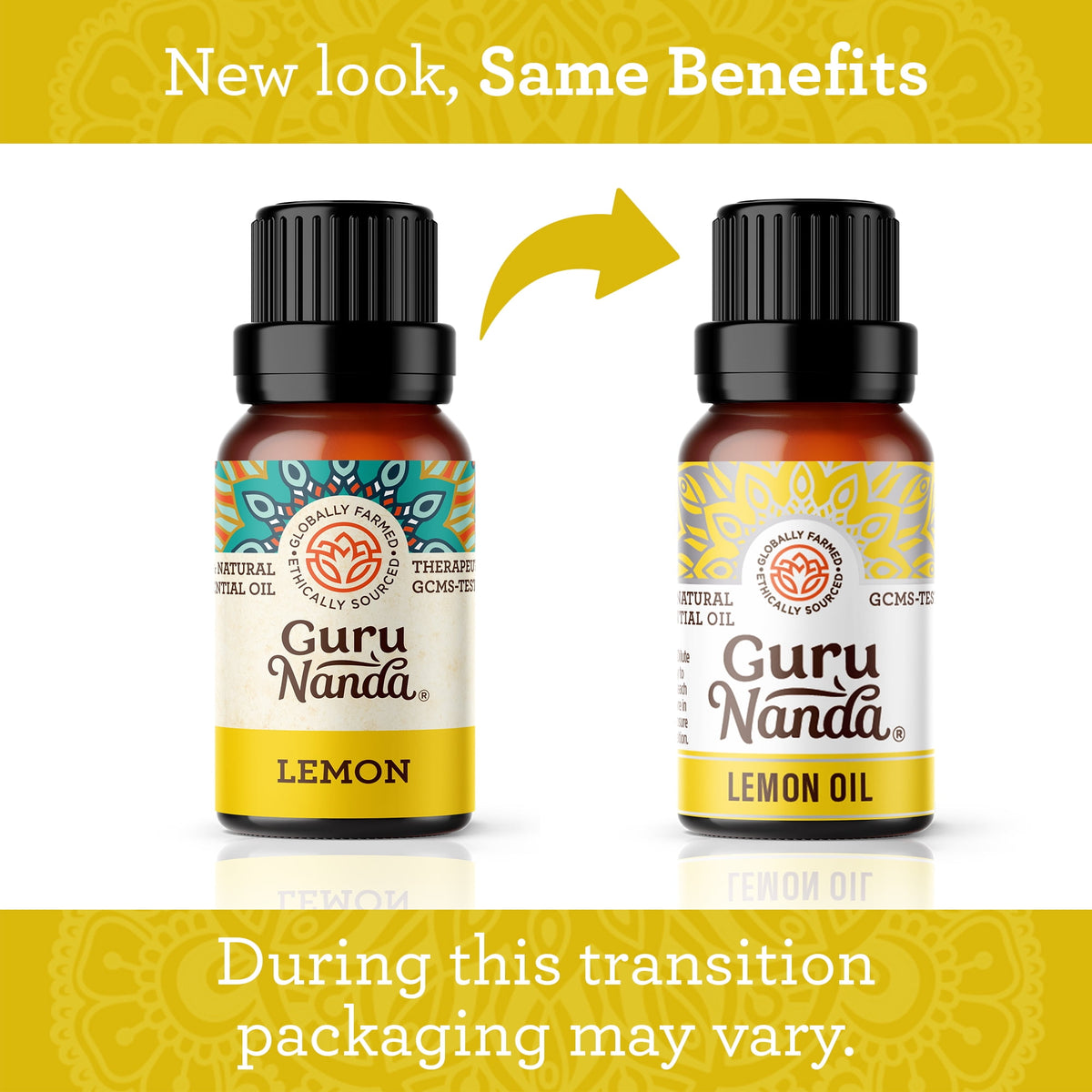 GuruNanda Pure & Natural Lemon Essential Oil, Aromatherapy & Diffuser, 15 mL