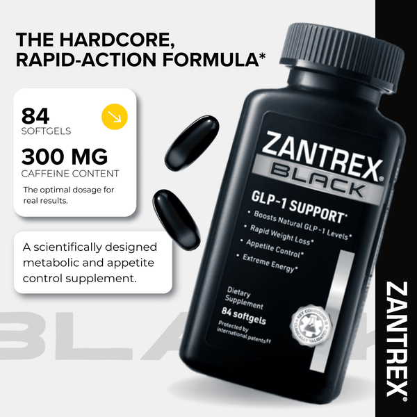 Zantrex Black Capsules With GLP-1 Extracts for Metabolism and Weight Support, 84 Count