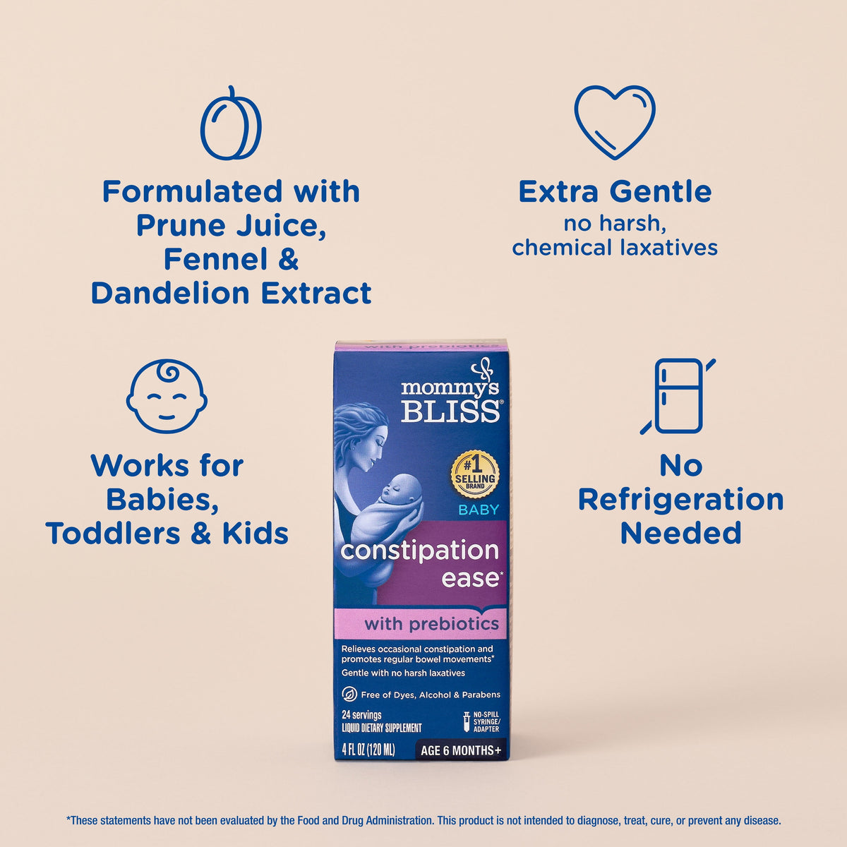Mommy's Bliss Baby Constipation Ease, 4 fl oz