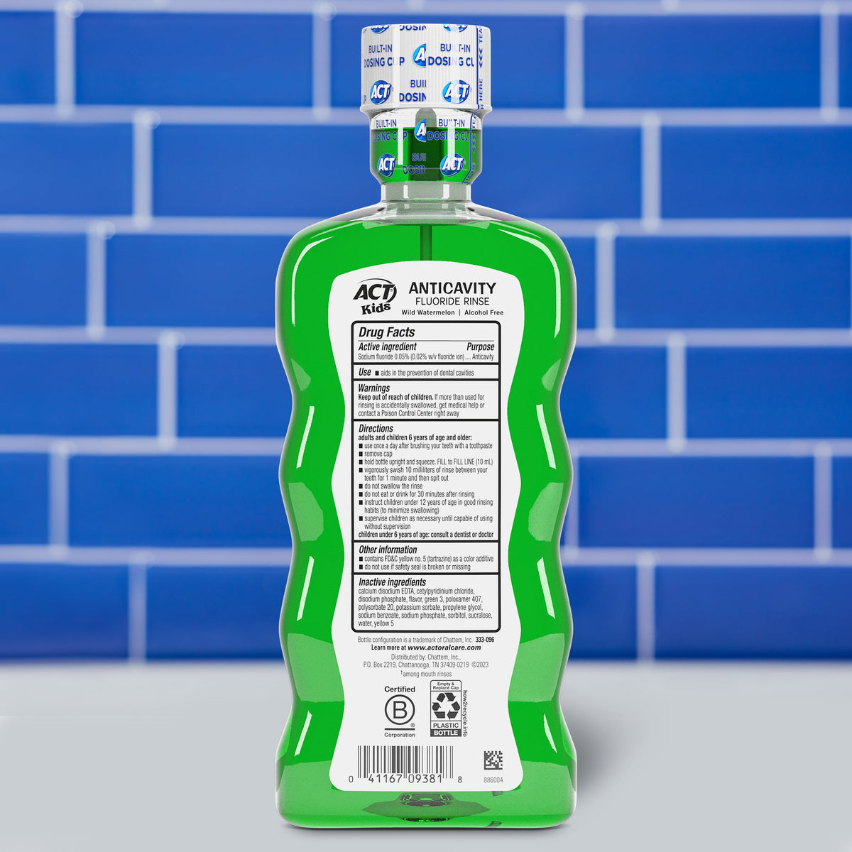 ACT Kids Anticavity Fluoride Mouthwash, Wild Watermelon, 16.9 fl. oz.