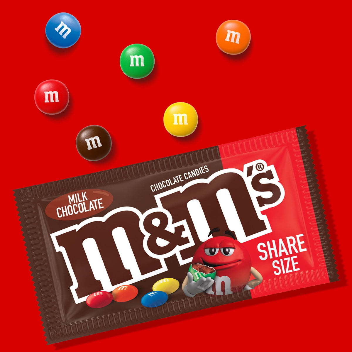 M&M'S Milk Chocolate Candy Pouch, Sharing Size, 3.14 oz