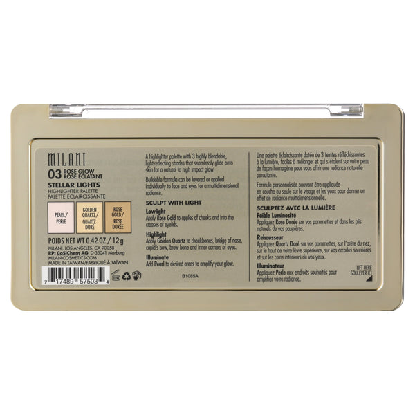 Milani Stellar Lights Highlighting Palette, Rose Glow