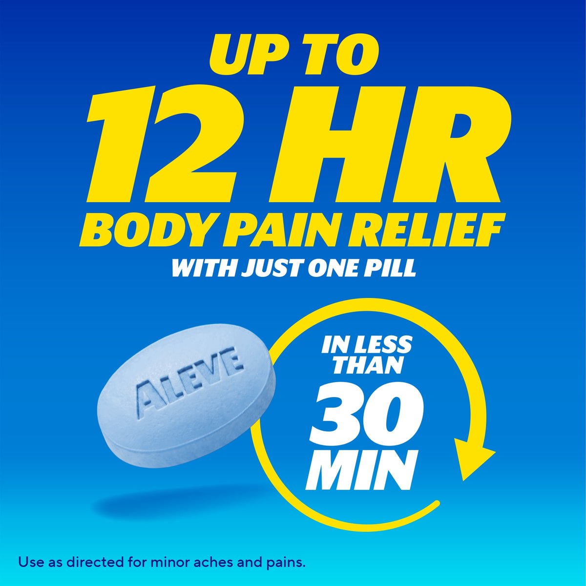 Aleve Caplets Naproxen Sodium Pain Reliever, 24 Count