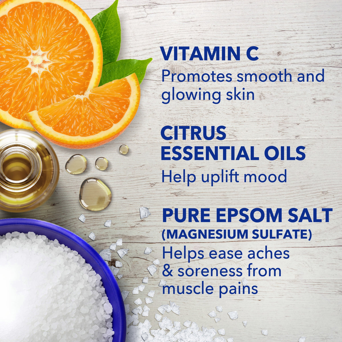 Dr Teal's Epsom Salt Magnesium Soak, Glow & Radiance with Vitamin C & Citrus Essential Oils, 3 lbs