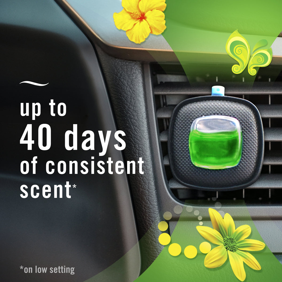 Febreze Car Air Freshener, Odor-Fighting Car Vent Clip, Gain Original, 3 Count