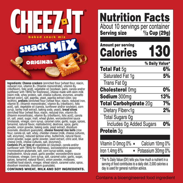 Cheez-It Classic Snack Mix, Lunch Snacks, 10.5 oz