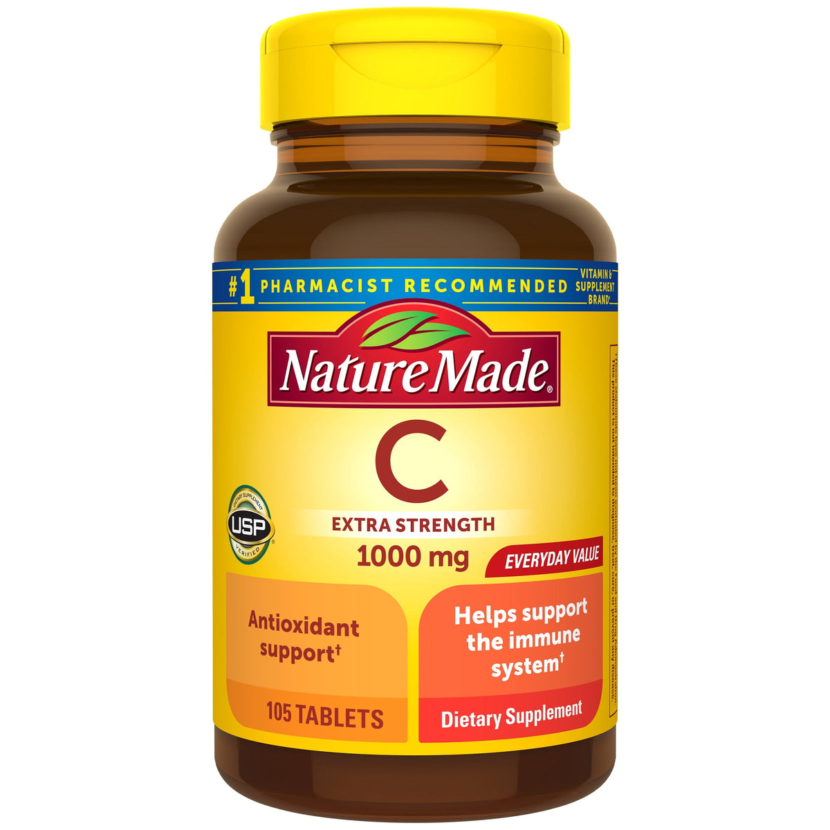 Nature Made Extra Strength Vitamin C 1000 mg Tablets, Dietary Supplement, 105 Count