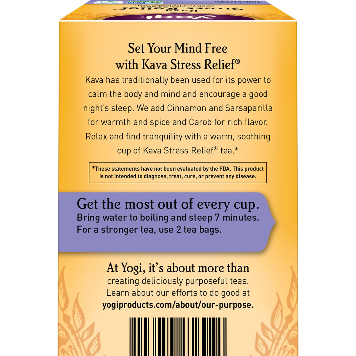 Yogi Kava Stress Relief, Organic Herbal Wellness Tea Bags, 16 Count