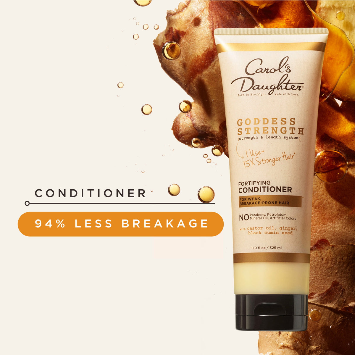 Carol's Daughter Goddess Strength, Repairing Split Ends Squeeze Conditioner, Castor Oil, 11 fl oz