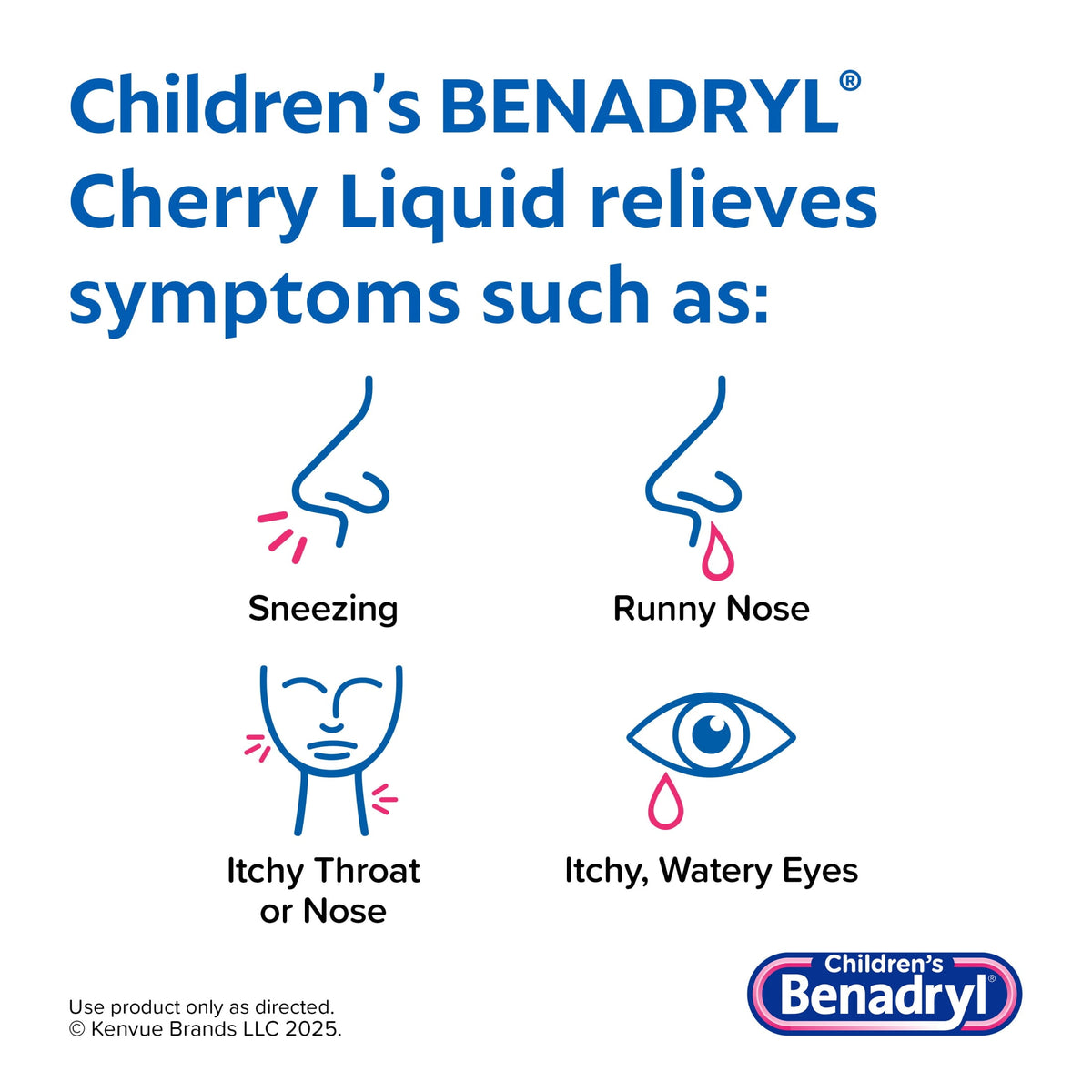 Children's Benadryl Allergy Relief Liquid, Cherry Flavor, 4 fl. oz