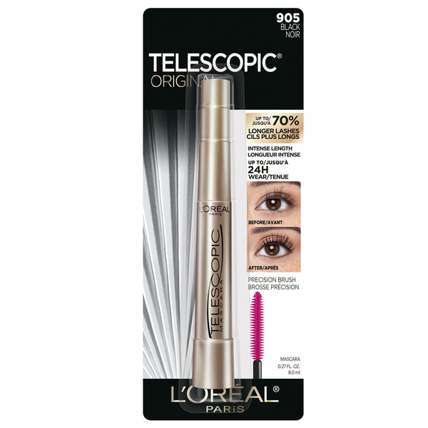 L'Oreal Paris Telescopic Original Washable Intense Lengthening Mascara, Black, 0.27 fl. oz.