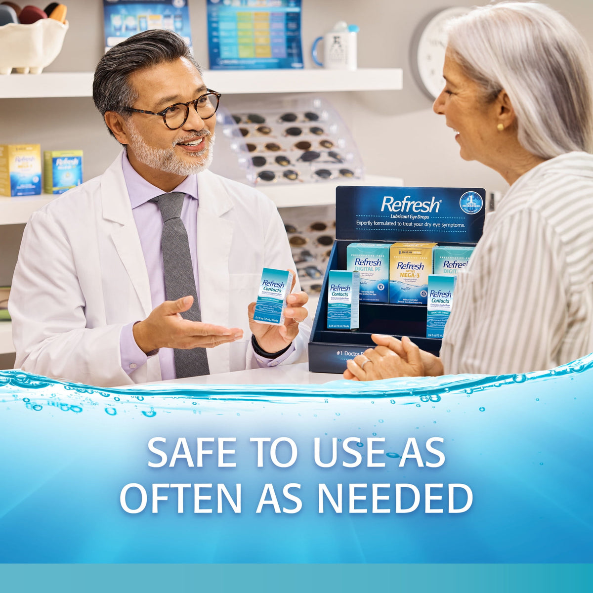 Refresh Contacts Contact Lens Comfort Drops Artificial Tears Contact Lens Rewetter, 12 ml