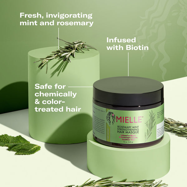 Mielle Rosemary Mint Strengthening Hair Masque - 12 oz