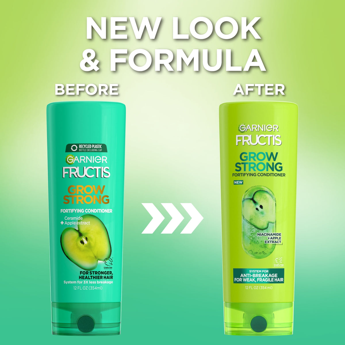 Garnier Fructis Grow Strong Fortifying Conditioner with Ceramide, 12 fl oz