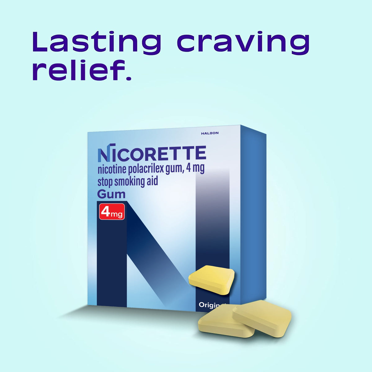 Nicorette Nicotine Gum, Stop Smoking Aids, 4 mg, Original, 170 Count