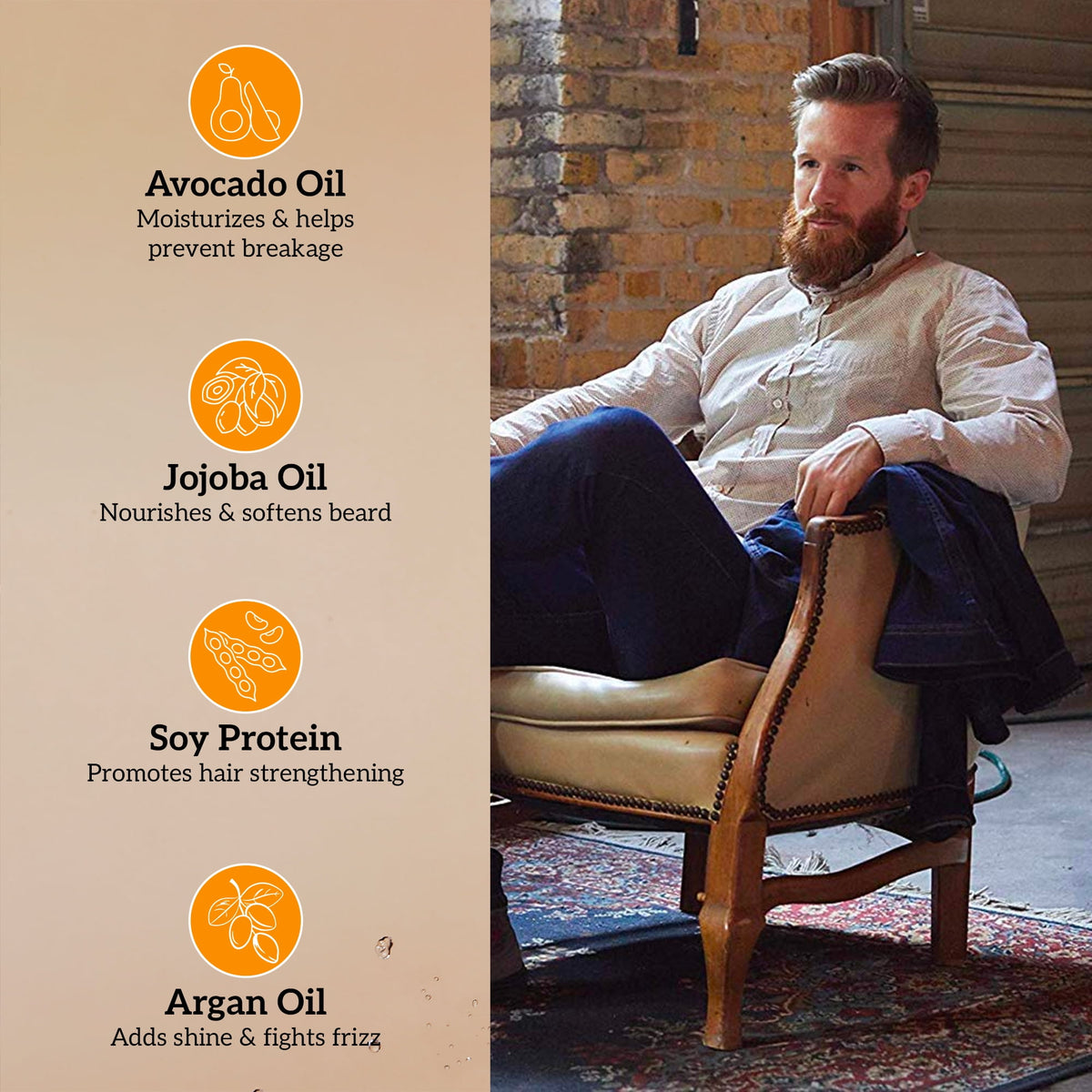 Beard Guyz Beard Oil for Men, Hydrating Formula with Natural Oils, 1.5 fl oz.