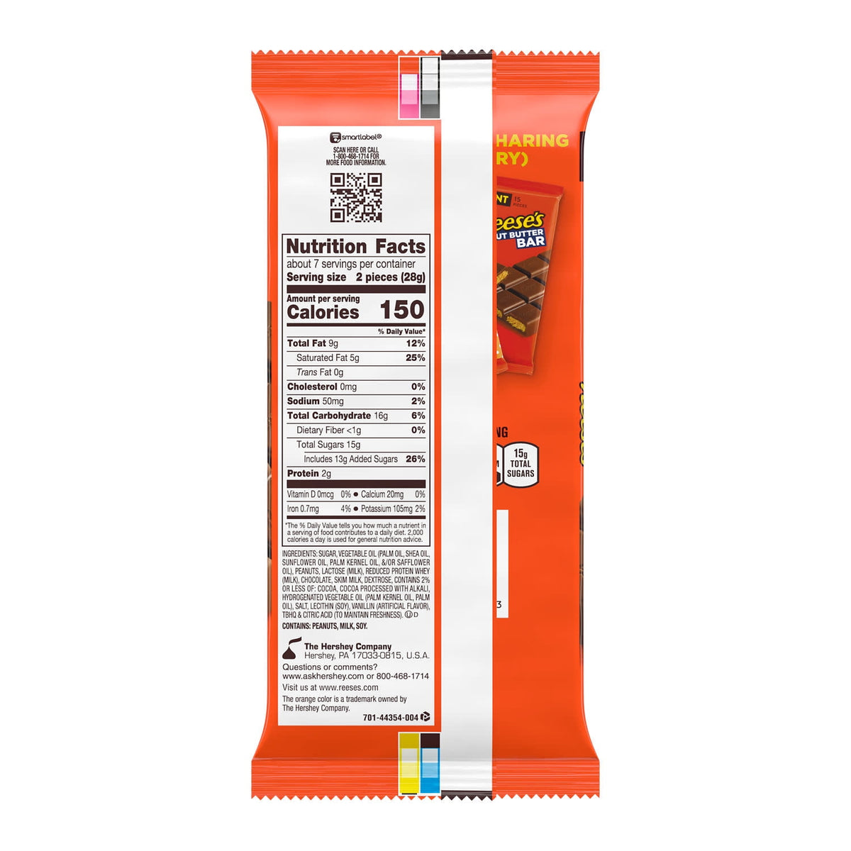 Reese's Chocolate Peanut Butter Creme Giant Candy, Bar 7.37 oz