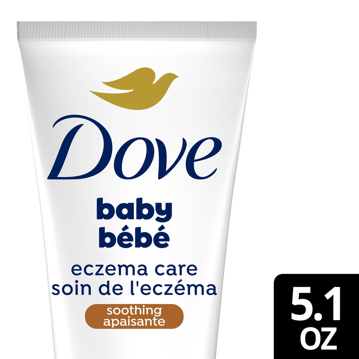 Dove Soothing Cream To Soothe Delicate Baby Skin Eczema Care No Artificial Perfume Or Color, Paraben Free, Phthalate Free ,5.1 oz