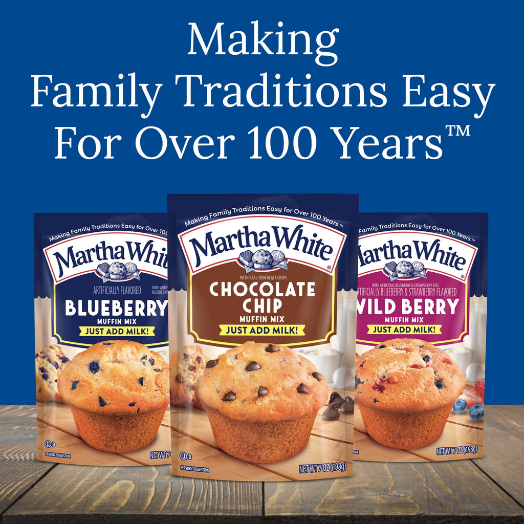 Martha White Banana Nut Muffin Mix, 7.6 oz Bag