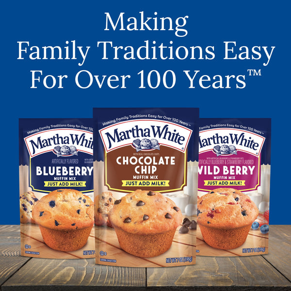 Martha White Banana Nut Muffin Mix, 7.6 oz Bag
