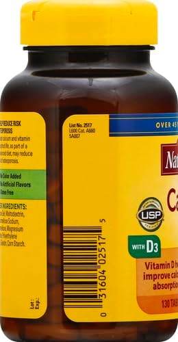Nature Made Calcium, 500 mg, With Vitamin D, Tablets, 130 ea - OTC Shoppe Express