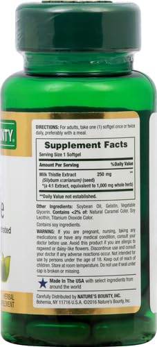 Nature's Bounty Milk Thistle, 1000 mg, Softgels, 50 ea - OTC Shoppe Express