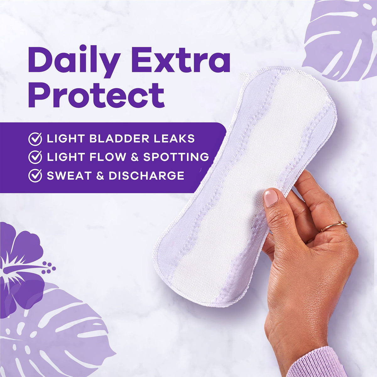 Always Panty Liners, Daily Extra Protect, Extra Long Length, Unscented liners, 92 Count