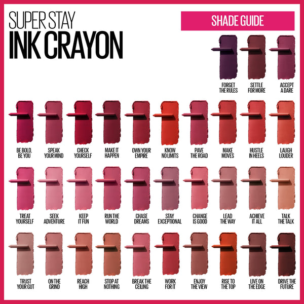 Maybelline Super Stay Ink Crayon Lipstick, Matte Longwear Lipstick, Break The Ceiling, 0.04 oz.
